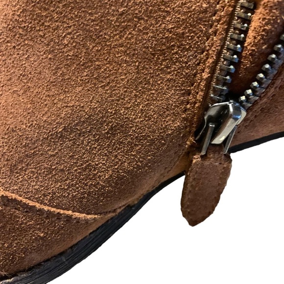 Dolce Vita chocolate brown suede Chelsea ankle boots Western pointed toe 8 - Picture 4 of 12